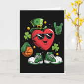 Sketll Hart St Patrick Dag Valentijnsdag Klaver Ie Kaart (Gele Bloem)