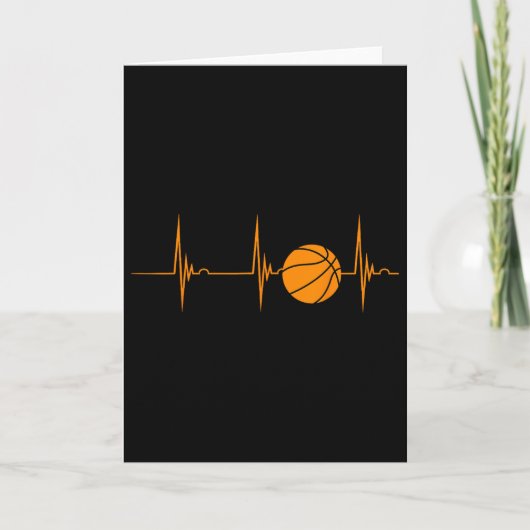 Sketll Heartbeat Ekg Pulse Sports Playing Sketll  Kaart (Voorkant)