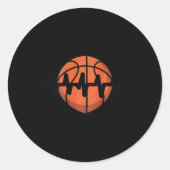 Sketll Heartbeat Pulse Design Ronde Sticker (Voorkant)