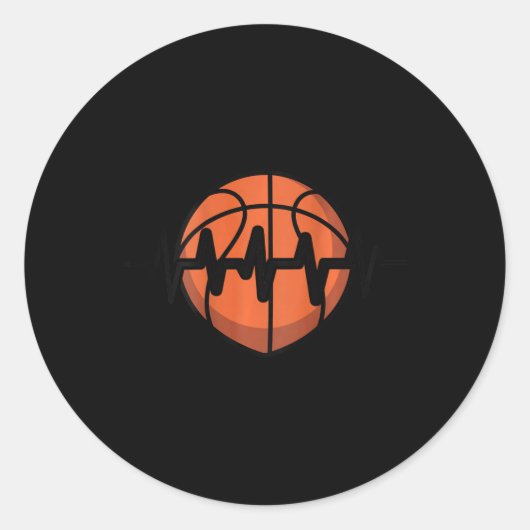 Sketll Heartbeat Pulse Design Ronde Sticker (Voorkant)