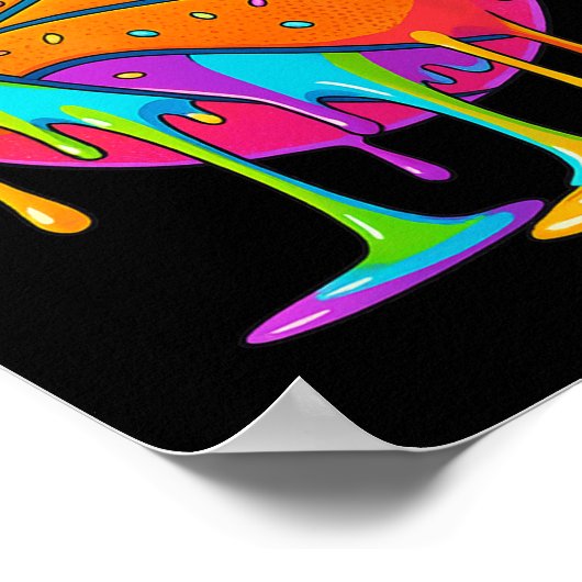 Sketll Ice Cream Drip For Girls Boys Youth Sketll  Poster (Hoek)