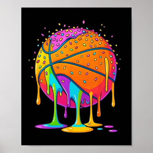 Sketll Ice Cream Drip For Girls Boys Youth Sketll  Poster (Voorkant)