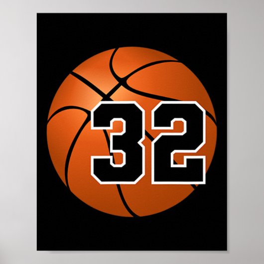 Sketll Jersey Lucky Favorite Number #32 Poster (Voorkant)