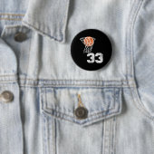  Sketll Jersey nummer 33 Speler nummer Ronde Button 5,7 Cm (In situ)