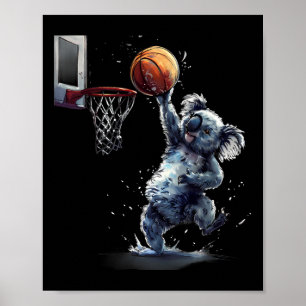 Sketll Koala Slam Dunk Sketll Liefhebber Dieren Ku Poster