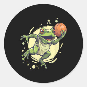 Sketll Kunstwerk Kikker Waterverf Sketll Lover Toa Ronde Sticker