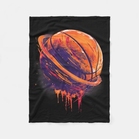 Sketll kunstwerk Sketll Lover Planet Waterverf Fleece Deken (Voorkant)