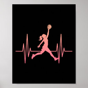 Sketll Meisje Dunk Hartslag Sketll Speler Hoop Mei Poster
