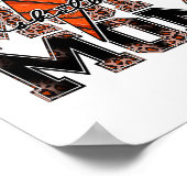 Sketll Mom Leopard Lightning Bolt Sketel Game Day Poster (Hoek)