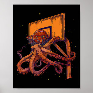 Sketll Octopus Sketll Liefhebber Kunstwerk Slam Du Poster