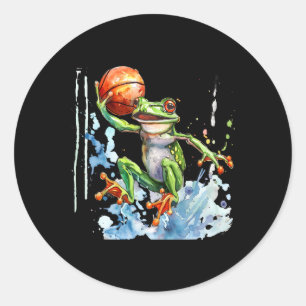 Sketll Padden Kunstwerk Waterverf Kikker Sketll Sp Ronde Sticker