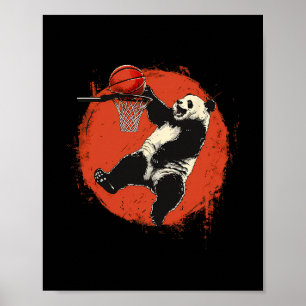 Sketll Panda Beer Slam Dunk Kunstwerk Sketll Spele Poster