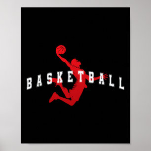 Sketll Rode Team Speler Varsity Tekst  Poster