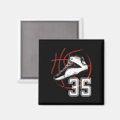 Sketll Shoes 35th Birthday Party Gift 35 Sports Lo Magneet (Voorkant / Achterkant)