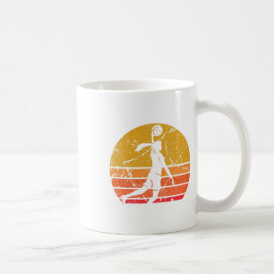 Sketll Silhouette Retro Sun Sketll Meisje Koffiemok