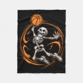 Sketll Skeleton Halloween Men Boys Sketll Hallowee Fleece Deken (Voorkant)