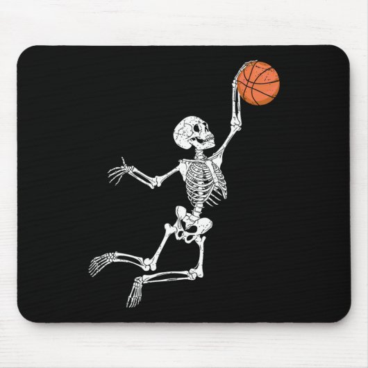 Sketll Skeleton Halloween Speler Catcher Mannen Jo Muismat (Voorkant)