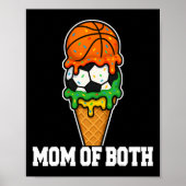 Sketll Soccer Mom Ice Cream Drip Summer Game Day  Poster (Voorkant)