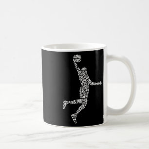 Sketll Speler Dunking Typografie Mannen Sketll Jon Koffiemok