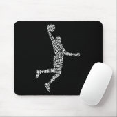 Sketll Speler Dunking Typografie Mannen Sketll Jon Muismat (Met muis)