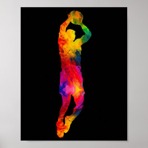 Sketll Speler Sport Sketll Liefhebber Team Kleurri Poster