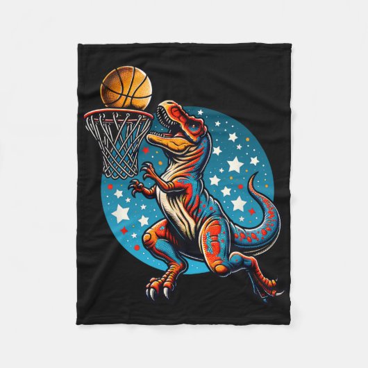 Sketll Speler T-rex Dinosaurus Fleece Deken (Voorkant)