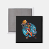 Sketll Speler T-rex Dinosaurus Magneet (Voorkant / Achterkant)
