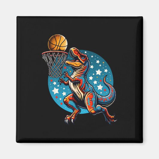 Sketll Speler T-rex Dinosaurus Magneet (Voorkant)