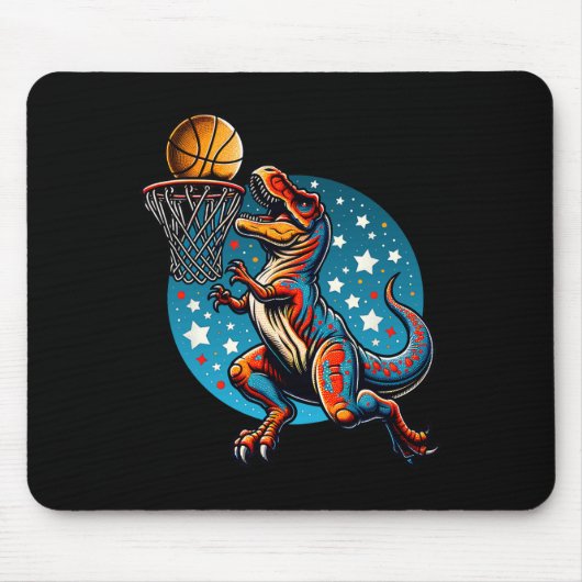 Sketll Speler T-rex Dinosaurus Muismat (Voorkant)