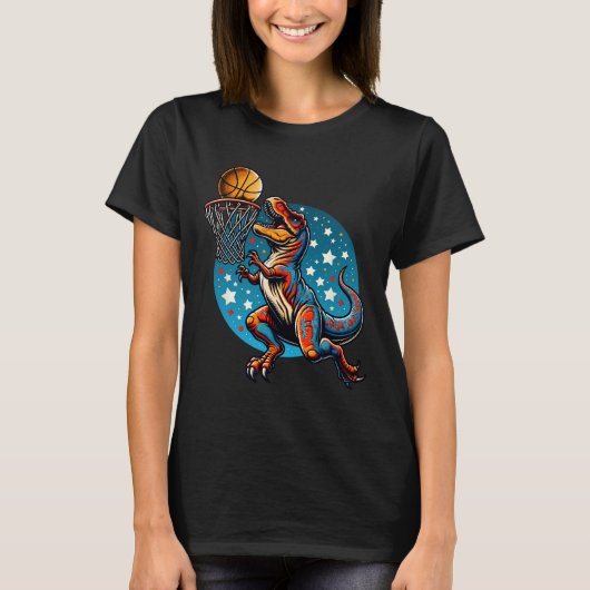 Sketll Speler T-rex Dinosaurus T-shirt (Voorkant)
