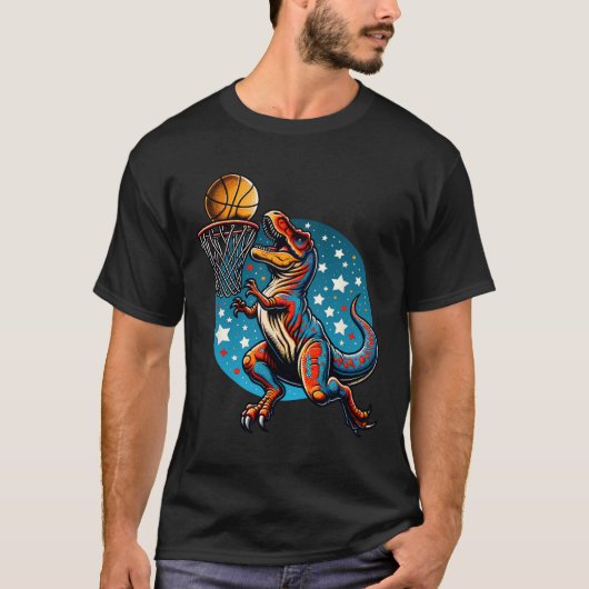 Sketll Speler T-rex Dinosaurus T-shirt (Voorkant)