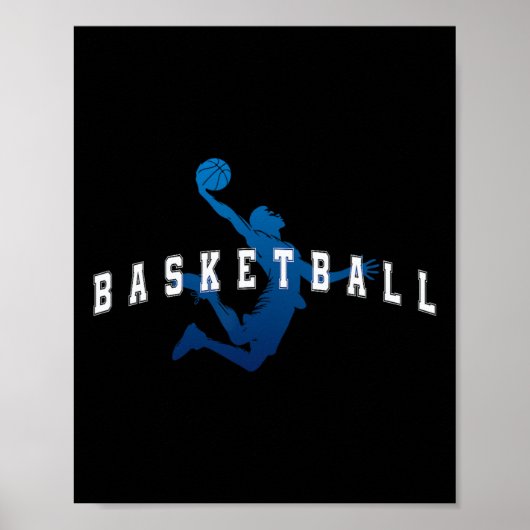 Sketll Speler Team Blauwe Varsity Tekst  Poster (Voorkant)