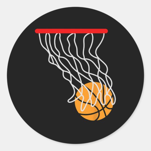 Sketll Spelers - Swish!  Ronde Sticker (Voorkant)