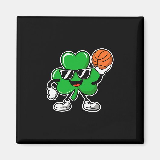 Sketll St. Patrick's Day Jongens Shamrock Kinderen Magneet (Voorkant)