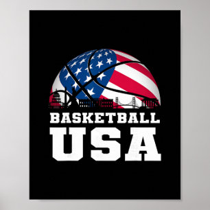 Sketll Usa Ondersteun De Team Usa Vlag Droom Poster