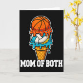 Sketll Volleyll Mom Ice Cream Drip Summer Game Day Kaart (Gele Bloem)