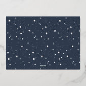 Sketting Cursive Full Photo Hanukkah Folie Feestdagenkaart (Achterkant)