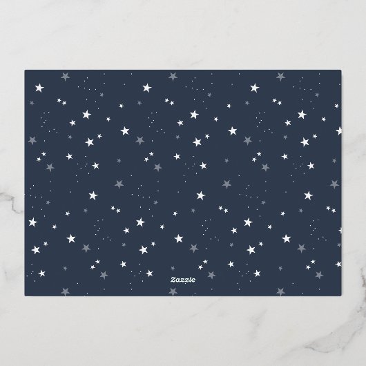 Sketting Cursive Full Photo Hanukkah Folie Feestdagenkaart (Achterkant)