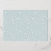 Sketting Cursive Full Photo Hanukkah Folie Feestdagenkaart (Achterkant)