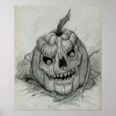 Sketting Evil Pumpkin Poster (Voorkant)