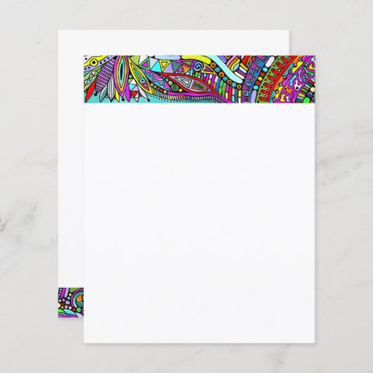 Sketting Fantasy Art - Abstracte bloemen 1 (Voorkant / Achterkant)