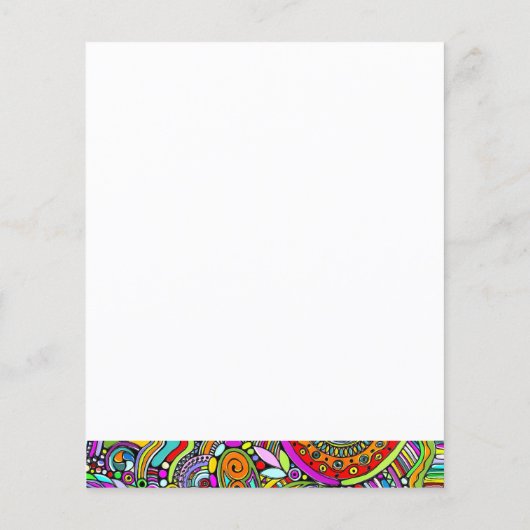 Sketting Fantasy Art - Abstracte bloemen 1 (Achterkant)