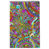 Sketting Fantasy Art - Abstracte bloemen 1 Kalender (Hoes)