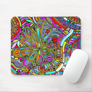 Sketting Fantasy Art - Abstracte bloemen 1 Muismat