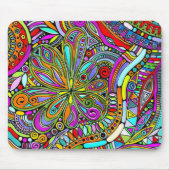Sketting Fantasy Art - Abstracte bloemen 1 Muismat (Voorkant)