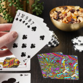 Sketting Fantasy Art - Abstracte bloemen 1 Pokerkaarten (Insitu)