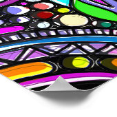 Sketting Fantasy Art - Abstracte bloemen 1 Poster (Hoek)