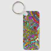Sketting Fantasy Art - Abstracte bloemen 1 Sleutelhanger (Voorkant)