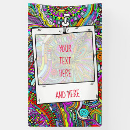 Sketting Fantasy Art - Abstracte bloemen 1 Spandoek