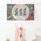 Sketting Fantasy Art - Abstracte bloemen 1 Spandoek (Insitu)